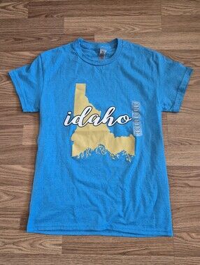 Gildan Heavy Cotton Men's Blue Idaho Shirt  Brand new